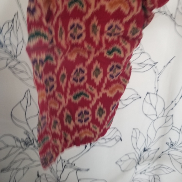 Urban Outfitters Ikat Red Colorful Boho Floral Patterned Capri Soft Lounge Pants - Picture 6 of 12